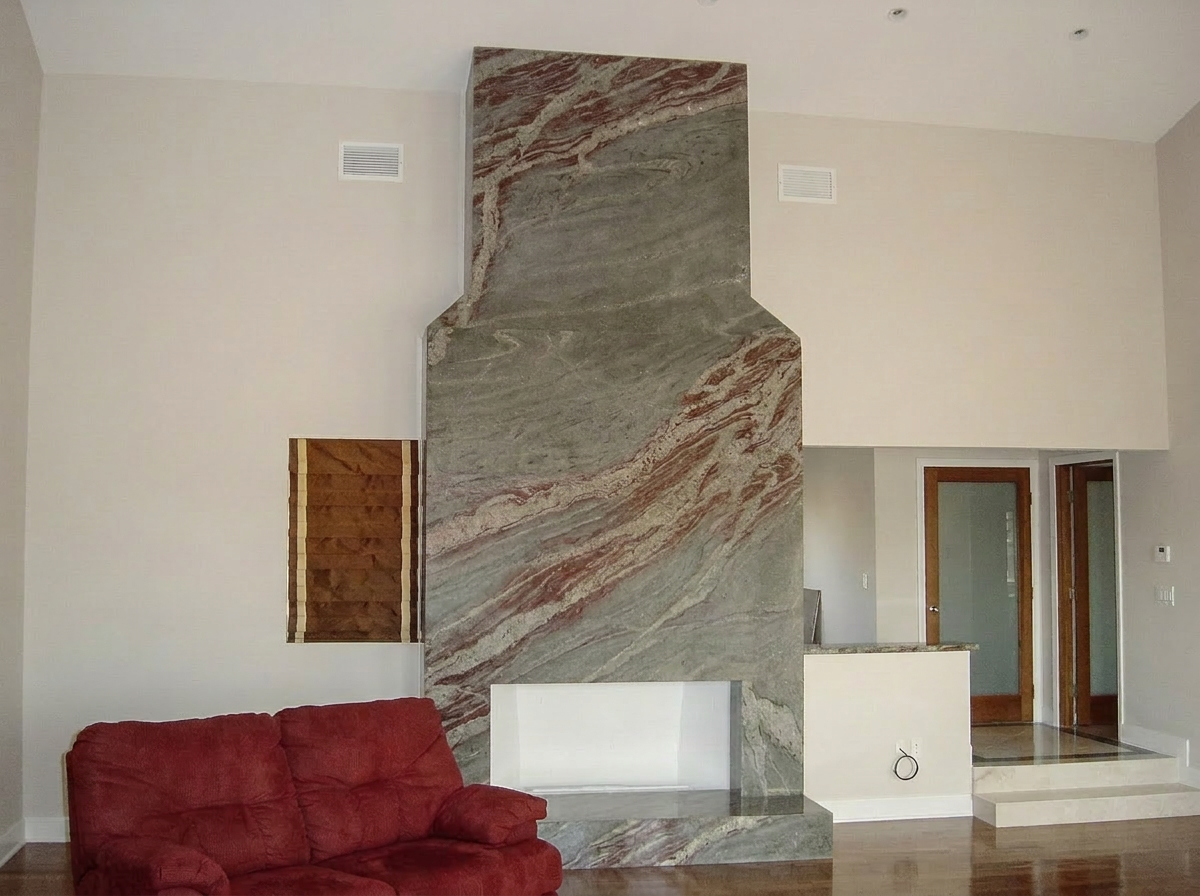 Fireplace Transformation after high-end renovation