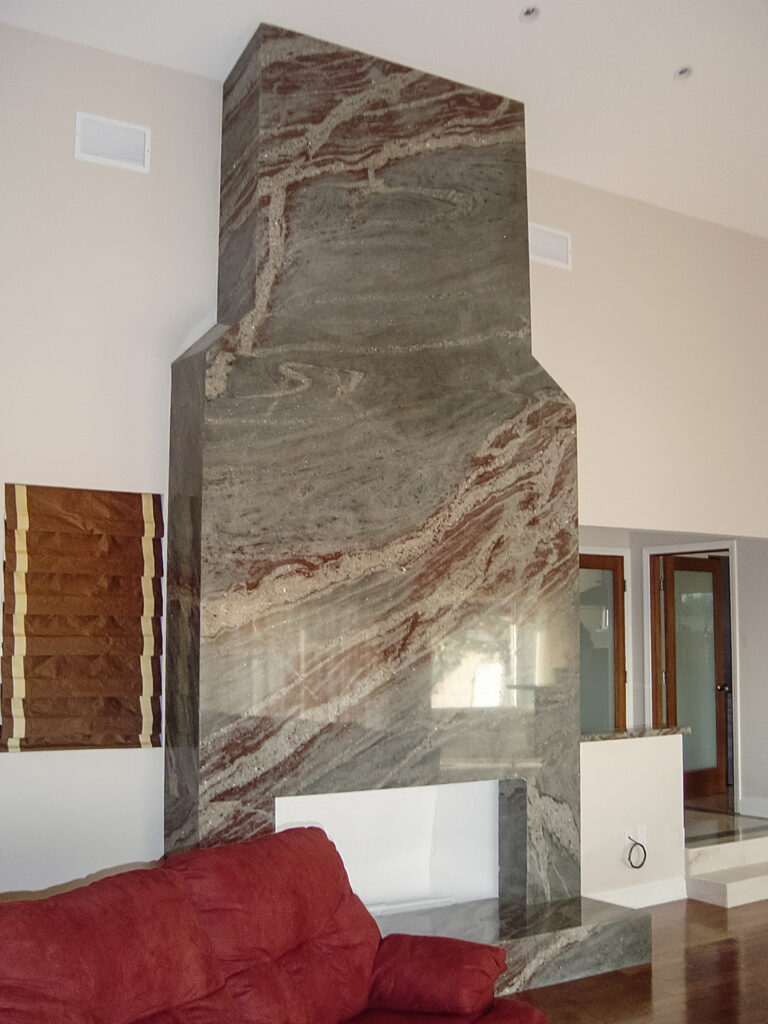 Fireplace after