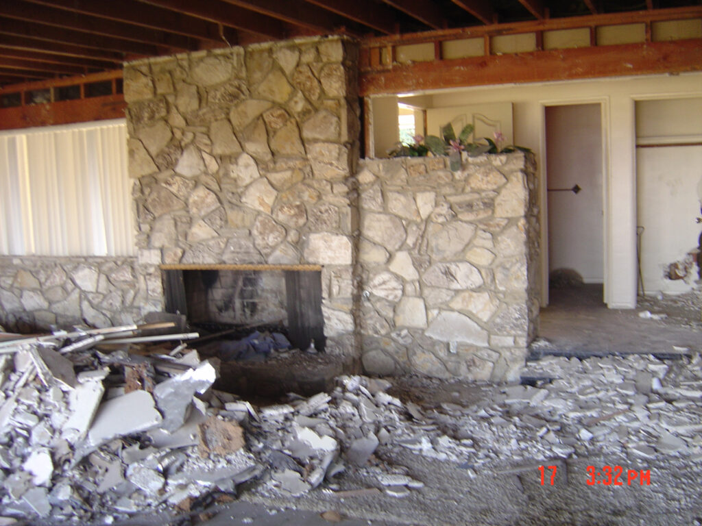 Fireplace before